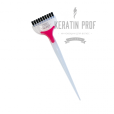 Кисть для кератина Keratin Tools Model YY Розовая/Белая