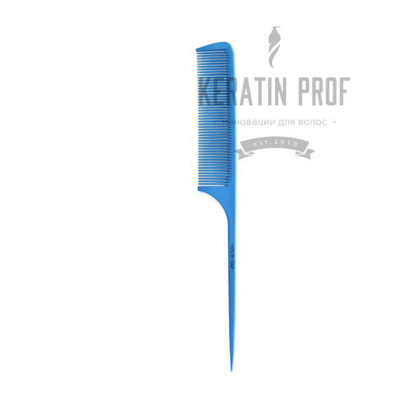 Расческа Keratin Tools карбоновая с хвостиком Голубая