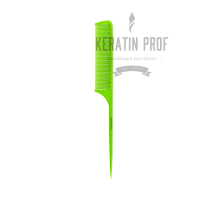 Расческа Keratin Tools карбоновая с хвостиком Зеленая
