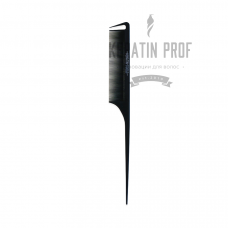 Расческа Keratin Tools 1мм карбоновая с хвостиком, крючком Черная