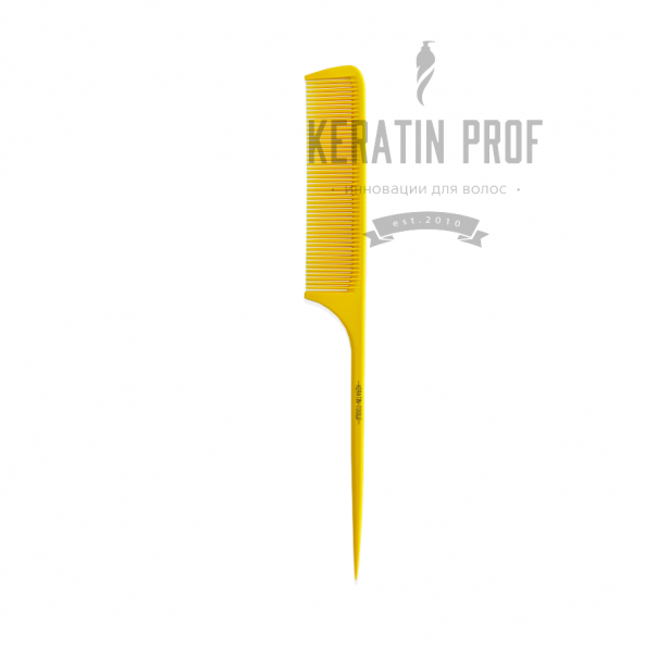 Расческа Keratin Tools карбоновая с хвостиком Желтая