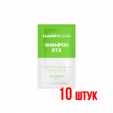 Happy Hair Shampoo DTX шампунь глубокой очистки Саше 10 мл 10 шт