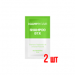 Happy Hair Shampoo DTX шампунь глубокой очистки Саше 10 мл 2 шт 
